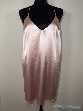 Cotton Candy LA Satin Shiny Classic Backless Mini Dress Party Coquette Baddie